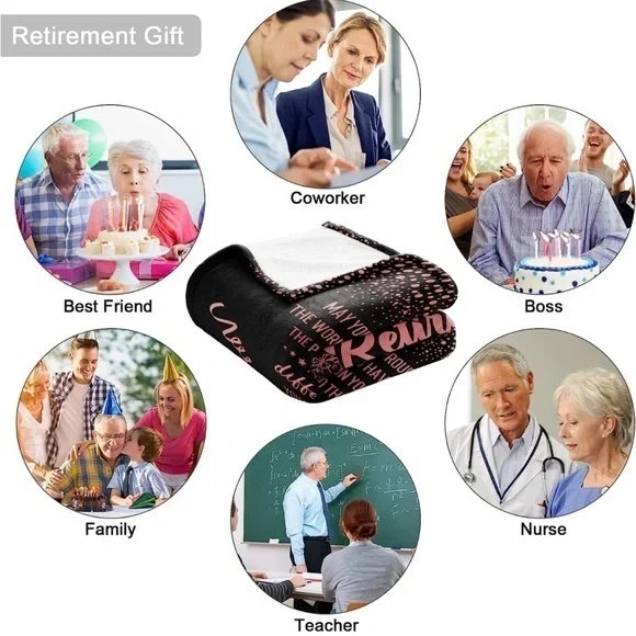 Retirement Gifts Retirement Blanket Retirement Party Soft Throw Photo Backdrop - Picture 5 of 6